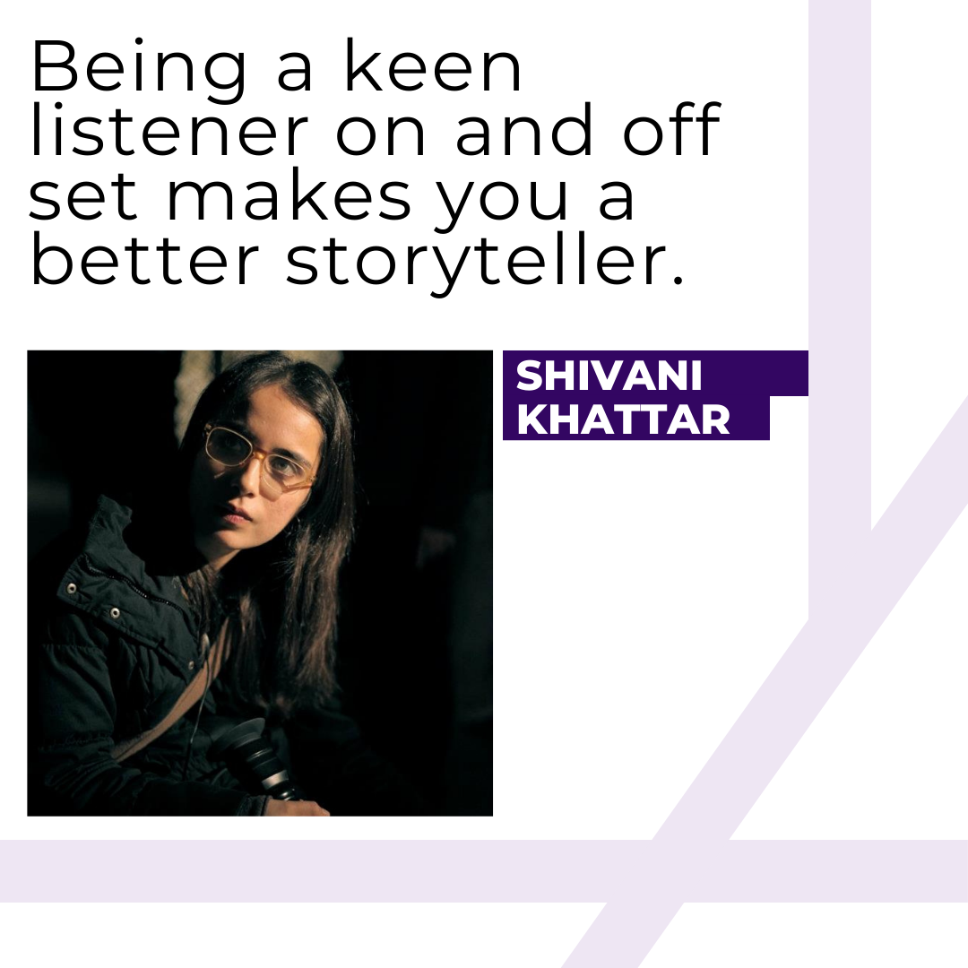 Being a keen listener on and off set makes you a better storyteller quote by Shivani Khattar